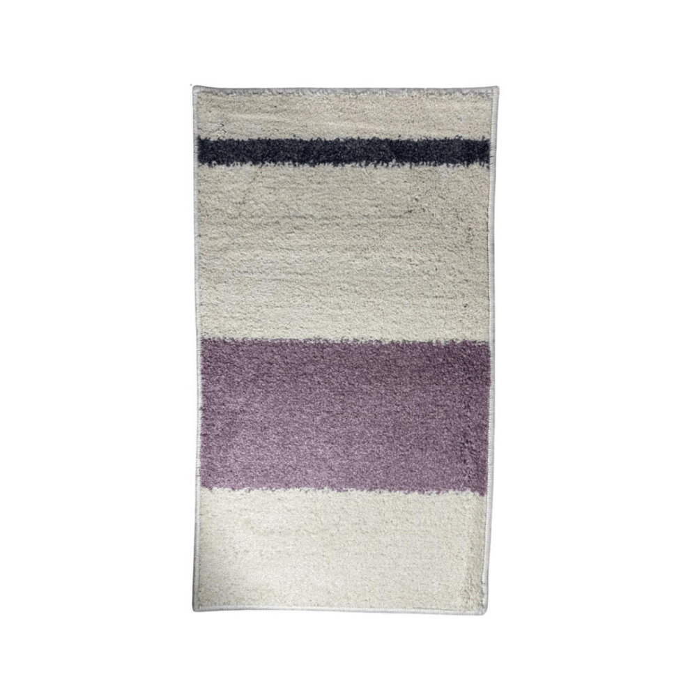 พรมเช็ดเท้า JKLOVEHOME DOORMAT SERIES 032 40X70 ซม. สีเบจ/สีม่วง